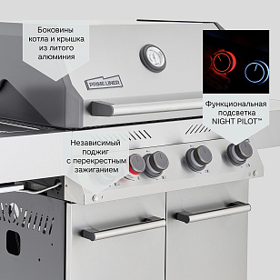 Газовый гриль Primeliner S class 4B Deluxe стальной для приготовления пищи газовый гриль primeliner s class 4b deluxe стальной