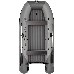 Лодка ПВХ Фрегат 370 Air (НДНД) серая для отдыха за городом Лодка ПВХ Фрегат 370 Air (НДНД) серая для хобби и пикника