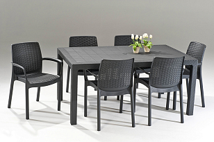 Стул Keter Bali графит для дачи Стул Keter Bali графит, садовая мебель