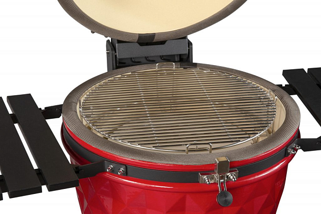 гриль керамический diamond egg xl цвет: красный