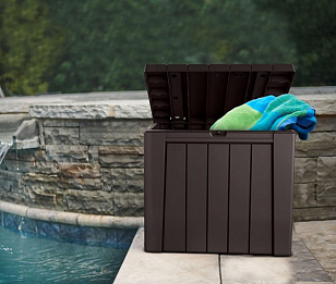 Ящик для хранения с крышкой Keter Urban 113 л графит для дачи Ящик для хранения с крышкой Keter Urban 113 л графит, садовая мебель
