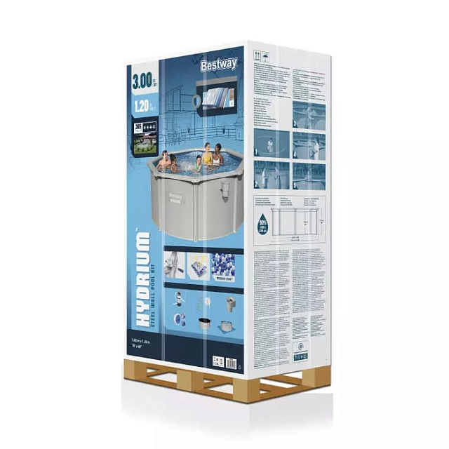 Бассейн стальной Bestway Hydrium Ø300 х 120 для серфинга