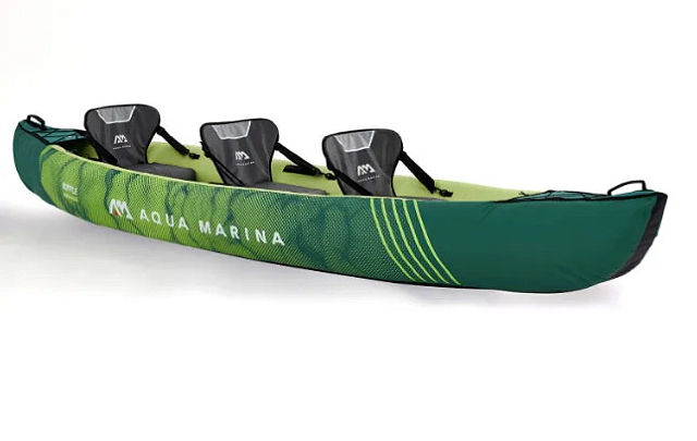 Каноэ надувное трехместное с веслами Aqua Marina Ripple-370 12'2" S22 для серфинга