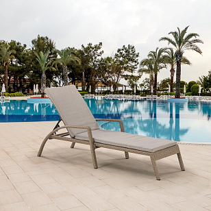 Лежак трансформер Lite Bali Light Brown для дачи Лежак трансформер Lite Bali Light Brown, садовая мебель