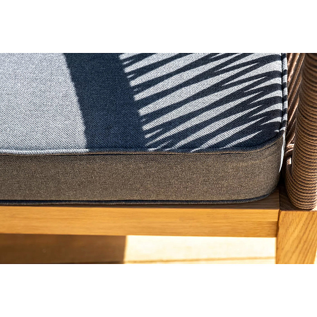 Лаунж-зона 4SIS Канны 4-местная со столиком Канны, основание "дуб", роуп коричневый, столешница "серый гранит" 