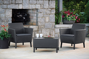 Кресло Keter Salemo Duo графит для дачи Кресло Keter Salemo Duo графит, садовая мебель