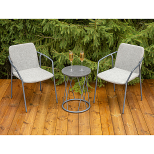 Кофейный комплект Марокко, цвет темно-серый, садовая мебель