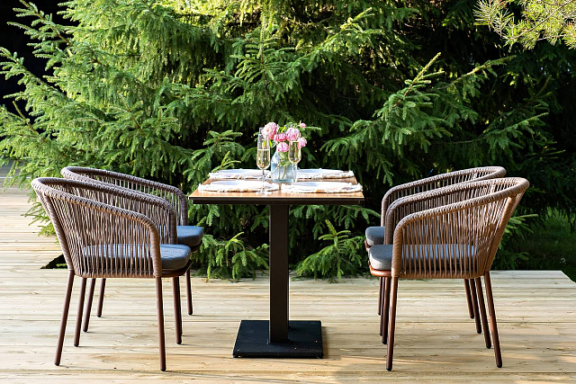 Обеденная группа 4SIS Каффе Дабл, цвет "дуб" 