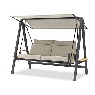 Качели Brafritid Malmo антрацит/светло-серый для дачи Качели Brafritid Malmo антрацит/светло-серый, садовая мебель