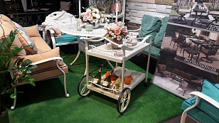 Сервировочный стол Вишневый Садъ Классик белый, садовая мебель