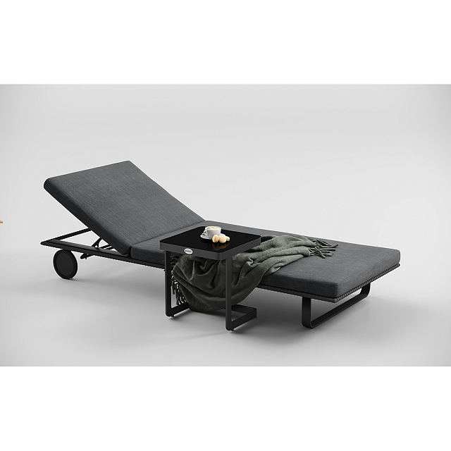 Шезлонг Gardenini Premium Hacienda Карбон / Темно-серый 