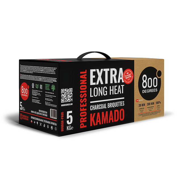 Угольные брикеты 800 DEGREES PROFESSIONAL, 5 КГ