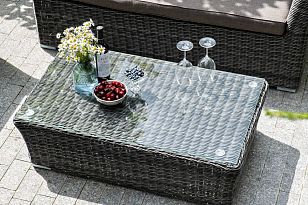 Лаунж зона 4SIS Капучино, цвет графит для дачи Лаунж зона 4SIS Капучино, цвет графит, садовая мебель