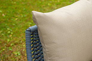 Лаунж-зона 4SIS Фиджи 5-местная, каркас темно-серый, роуп синий, садовая мебель