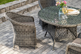 Обеденная группа 4SIS Равенна Цвет: графит для дачи Обеденная группа 4SIS Равенна Цвет: графит, садовая мебель