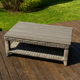 Стол кофейный Lite Venezia 180 коричневый, садовая мебель