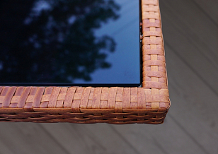 Плетеный стол Mykonos раздвижной 210 см тик, садовая мебель