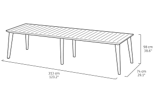 Стол Keter Lima 320 капучино для дачи Стол Keter Lima 320 капучино, садовая мебель