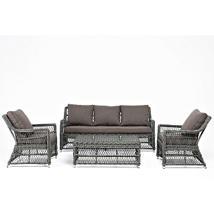 Лаунж зона 4SIS Гранд Латте, цвет графит для дачи Лаунж зона 4SIS Гранд Латте, цвет графит, садовая мебель