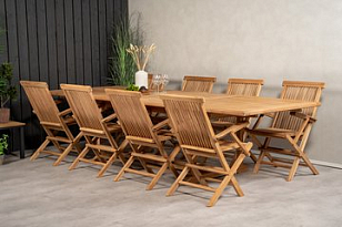 Обеденный комплект Brafritid Neapel-Turin 8 Цвет: натуральный, садовая мебель