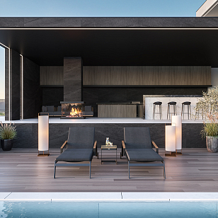 Шезлонг Gardenini Premium Sogno S Карбон / Темно-серый, садовая мебель