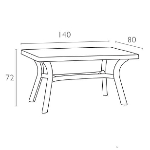 Стол обеденный Siesta Contract Roma Цвет: зеленый, садовая мебель