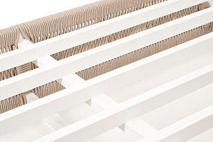 Шезлонг из роупа 4SIS Ривьера Цвет: белый муар, бежевый, садовая мебель