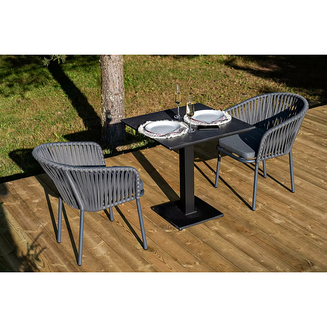 Обеденная группа 4SIS Каффе на 2 персоны, столешница "серый гранит" 