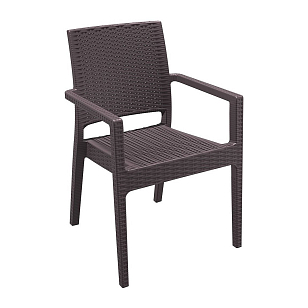 Кресло Siesta Contract Ibiza Цвет: коричневый для дачи Кресло Siesta Contract Ibiza Цвет: коричневый, садовая мебель