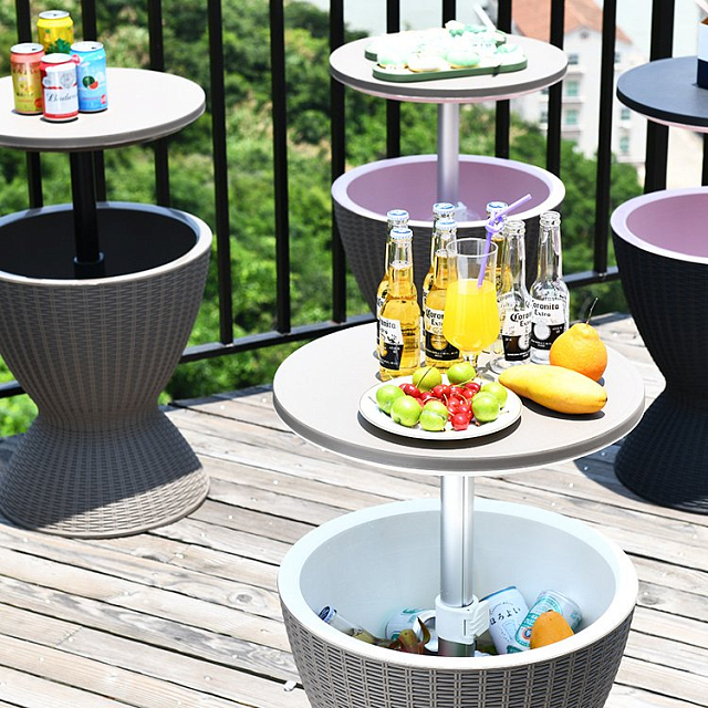 Стол мини-бар пластиковый Tagliamento Belle тортора 