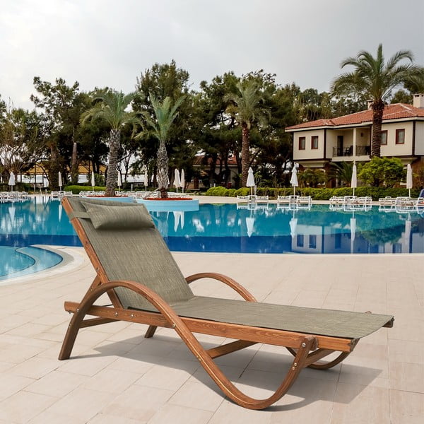 Лежак из дерева Lite Monte Carlo Khaki 