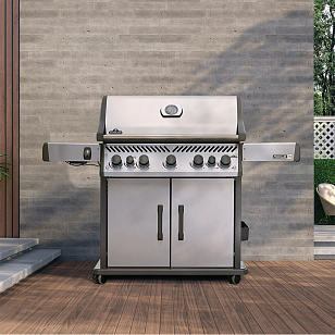 гриль газовый napoleon rogue pro-s 625 стальной (с ик горелкой 3/3)