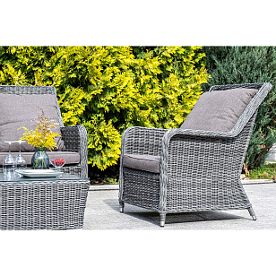 Лаунж зона 4SIS Гляссе, цвет графит, садовая мебель