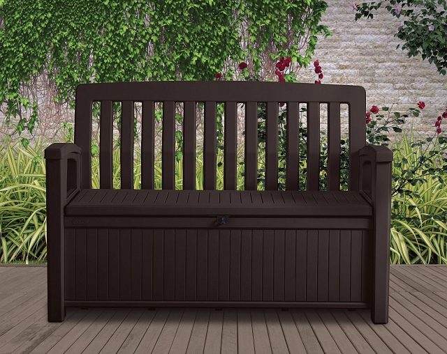 Скамья-сундук Keter Patio Bench коричневый 