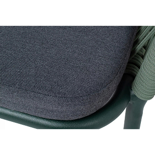 Стул 4SIS Марсель, каркас RAL6036 муар, роуп зеленый, ткань темно-серая 027 для дачи Стул 4SIS Марсель, каркас RAL6036 муар, роуп зеленый, ткань темно-серая 027, садовая мебель