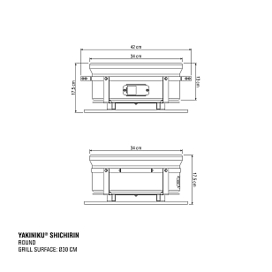 керамический круглый настольный гриль yakiniku shichirin для дачи