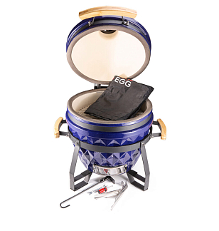 гриль керамический diamond egg s цвет: синий для приготовления пищи гриль керамический diamond egg s цвет: синий для дачи