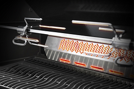 Задняя горелка и вертел в комплекте