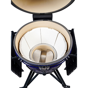 гриль керамический diamond egg xl pro цвет: синий для дачи