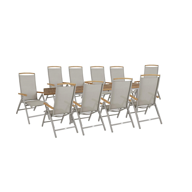 Обеденный комплект Brafritid Lyon-Andy 280B+10R Цвет: бежевый/натуральный 