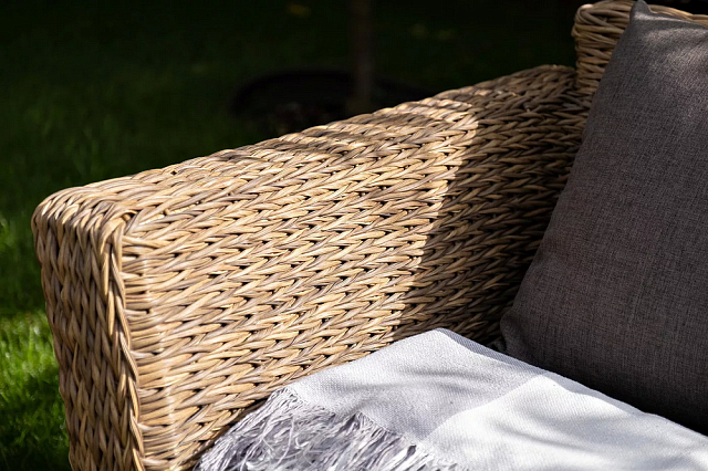 Диван 4SIS Капучино двухместный (гиацинт) Цвет: соломенный 