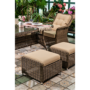 Лаунж зона Joygarden Opal с оттоманками, садовая мебель