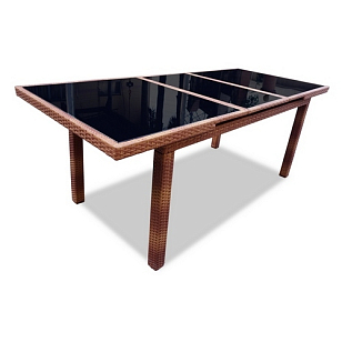 Плетеный стол Mykonos раздвижной 210 см тик, садовая мебель