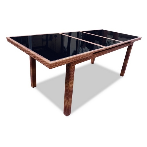 Плетеный стол Mykonos раздвижной 210 см тик 