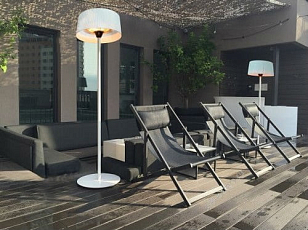 Уличный электрический обогреватель Hügett Floor 1821 White для сада и загородного дома Уличный электрический обогреватель Hügett Floor 1821 White, уличное оборудование