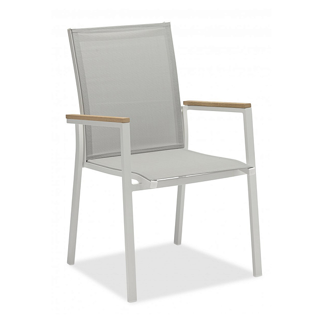 Кресло складное Brafritid Sater бело-серое 