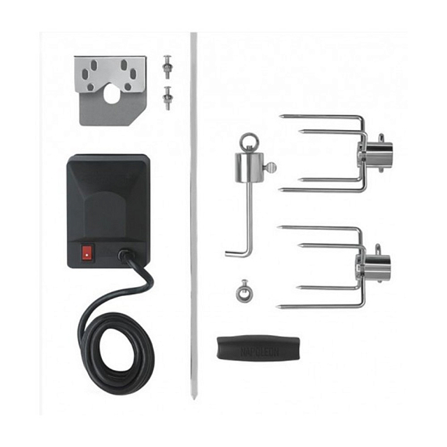 Вертел с 2-мя зажимами и электромотором для моделей Napoleon Freestyle 365/425