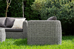 Кресло 4SIS Кальяри (гиацинт), цвет серый, садовая мебель