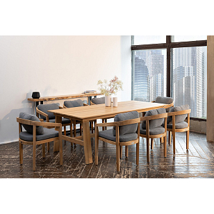 Обеденная группа из тика Joygarden Vento L, садовая мебель