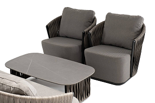 Лаунж зона 4SIS Флоренция Цвет: графит для дачи Лаунж зона 4SIS Флоренция Цвет: графит, садовая мебель